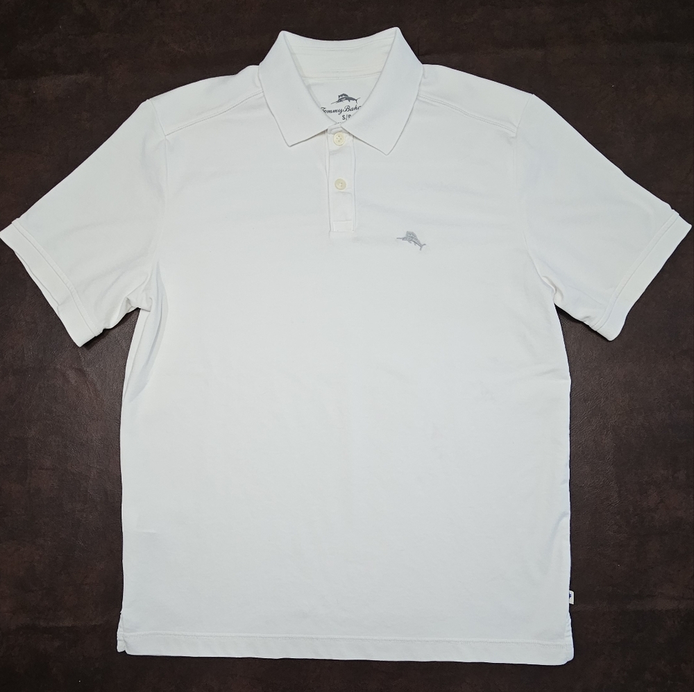 White Tommy Bahama Polo Shirt